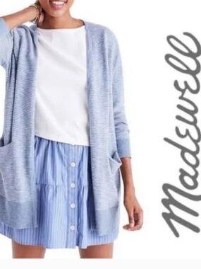 Madewell Summer Ryder Cardigan | Heather Blue | Size XS